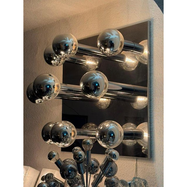 1970s Large Flush Mount in Chrome and Perlmut by Motoko Ishii for Staff, 1970s, Set of 2 For Sale - Image 5 of 8
