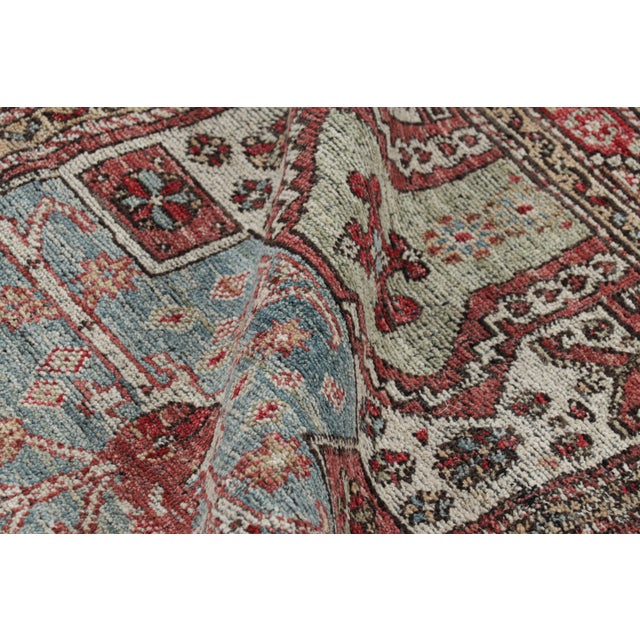 Textile Rug & Kilim’s Square Kazak Style Rug With Polychromatic Geometric Patterns For Sale - Image 7 of 7