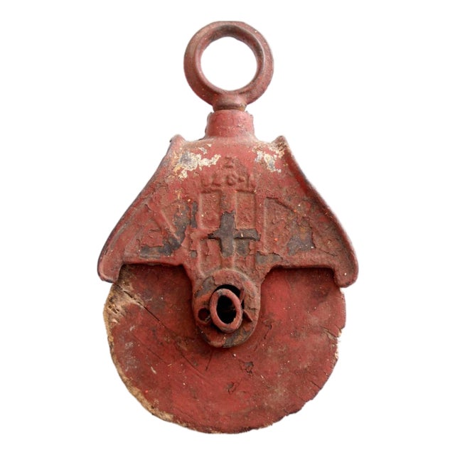 Antique f.e. Myers & Bro. Knot Passing Barn Hay Pulley For Sale