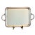 Hollywood Regency Mid 20th Century Aldo Tura Large Hollywood Regency Silver-Plated Serving Tray With Bamboo-Style Handles For Sale - Image 3 of 7