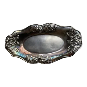 Vintage Victorian Style Superior Silver Plate Ornate Bread Tray