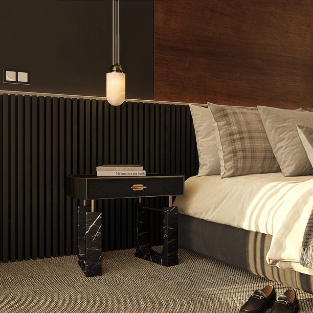 Lincoln Bedside Table by Porus Studio For Sale - Image 6 of 14