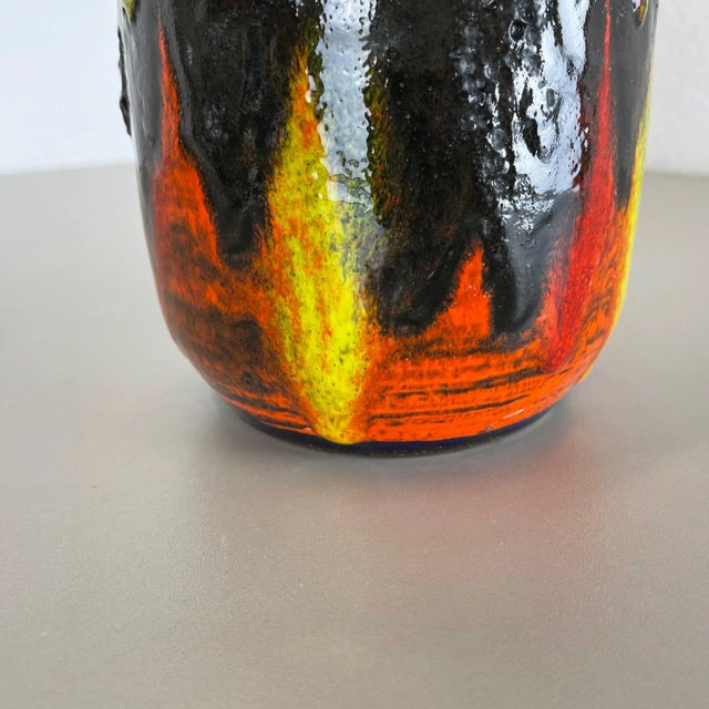 German Fat Lava Vase from Scheurich, 1970s For Sale - Image 13 of 18