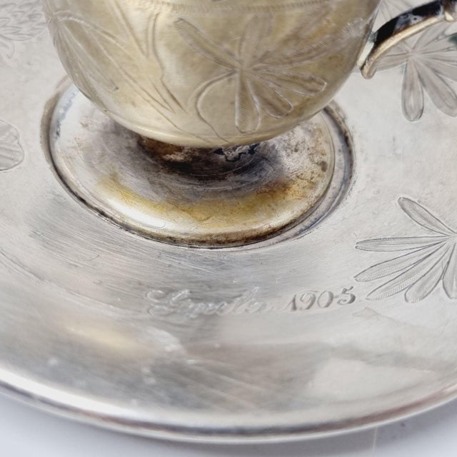 Art Nouveau Alpaca Silver Coffee Service, 1890s, Set of 7 For Sale - Image 7 of 18