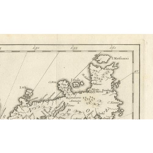 Paper Antique Map of Japan and Korea and the Chinese Coast by Bellin, 1755 For Sale - Image 7 of 12
