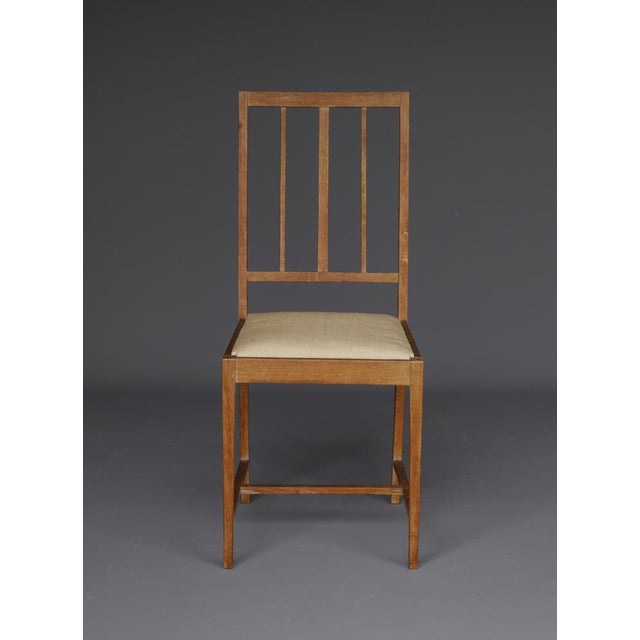 English Arts & Crafts Oak Side Chair. 1930s For Sale - Image 3 of 14
