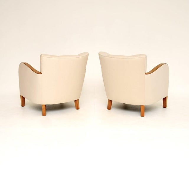 1930s Swedish Art Deco Chairs in Satin Birch, 1930, Set of 2 For Sale - Image 5 of 11