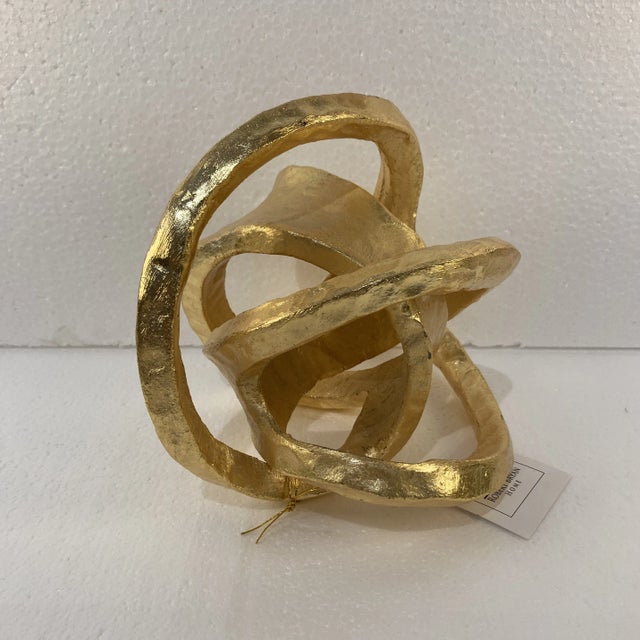 Golden Contemporary Sculptural Knot For Sale - Image 4 of 4