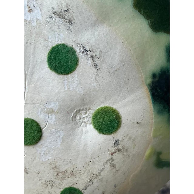 Green Vintage Green Abstract Ceramic Vase For Sale - Image 8 of 12