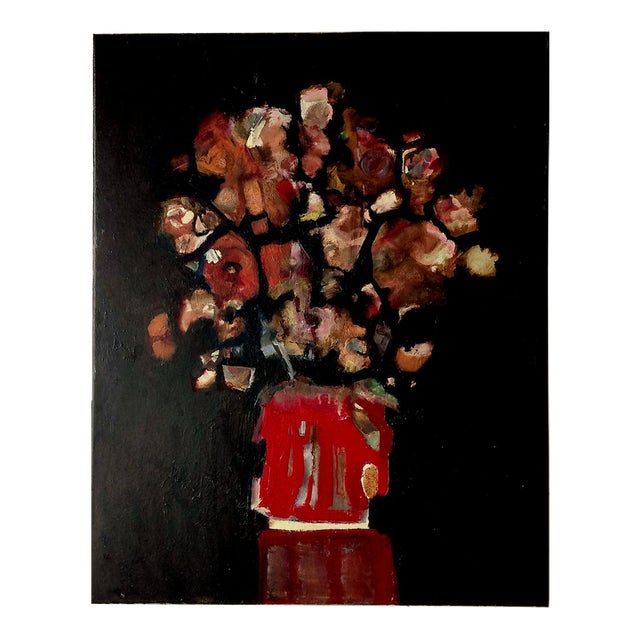 Dark Bouquet Is Contemporary Abstract Expressionist Oil Painting by Lynn Christian 2026 For Sale