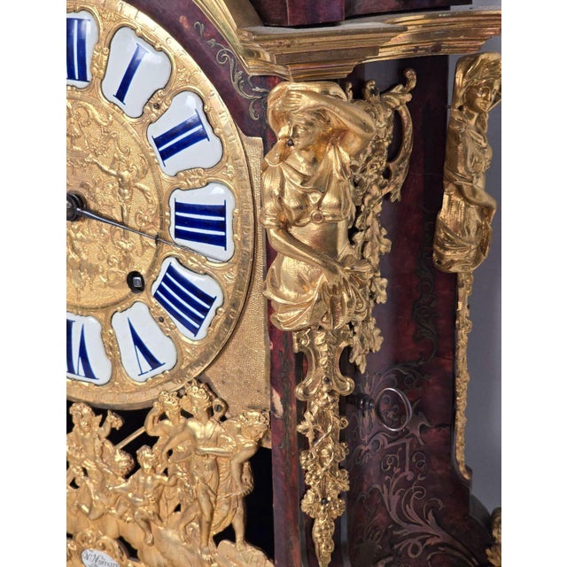 Louis XIV Boulle and Gilt Bracket Clock For Sale - Image 11 of 16