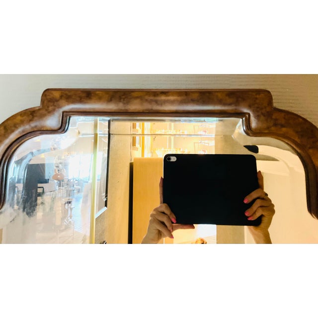 Transitional Hooker Transitional Burl Wood Arched Archived Wall Mirror For Sale - Image 3 of 5