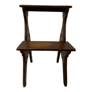 Early 20th Century Primitive Step Stool/Shelf For Sale