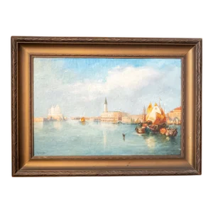 Early 20th Century American Impressionist Painting of Venice, Signed