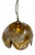 Amber and Clear Murano Style Glass Pendant Lamp, 1970s For Sale