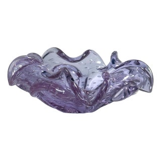 Alexandrite Murano Bullicante Bubbles Ashtray, 1950s For Sale