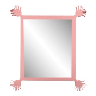 Fleur Home Carnival Vieux Rectangle Mirror in Pink Punch, 55x67 For Sale