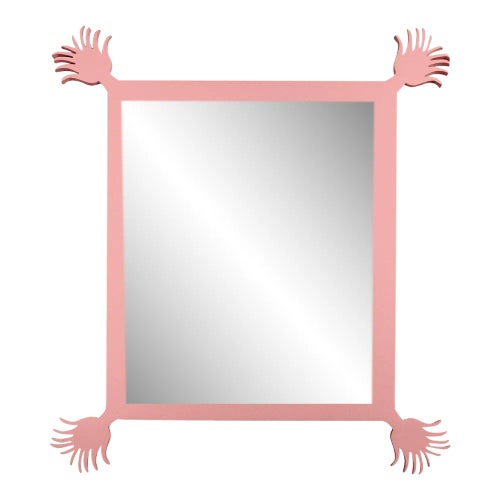 Fleur Home Carnival Vieux Rectangle Mirror in Pink Punch, 55x67