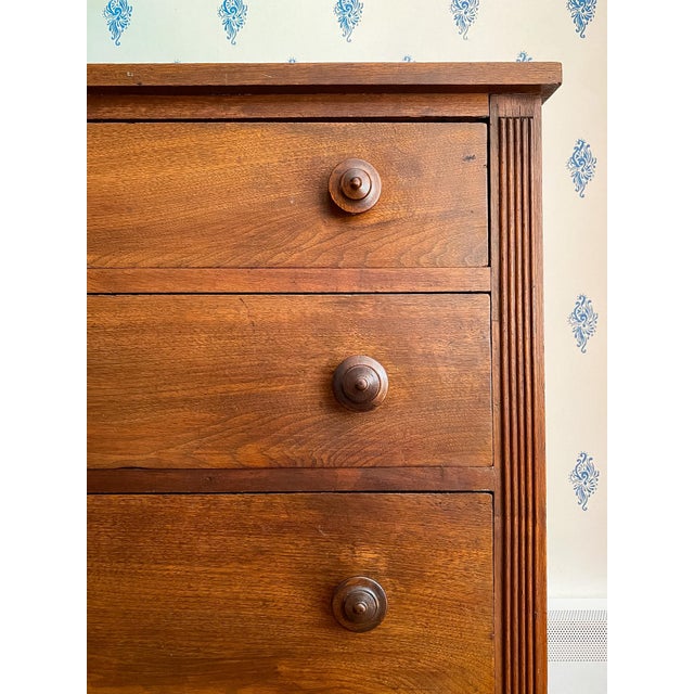 Brown Antique Early 1800s Southern Neoclassical Walnut Chests of Drawers, Likely From Central Virginia For Sale - Image 8 of 15