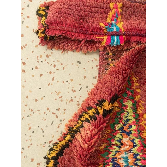 Red Vintage Boujad Berber Rug For Sale - Image 8 of 10