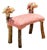 Vintage Handcrafted Textile and Wood Animal Bench For Sale