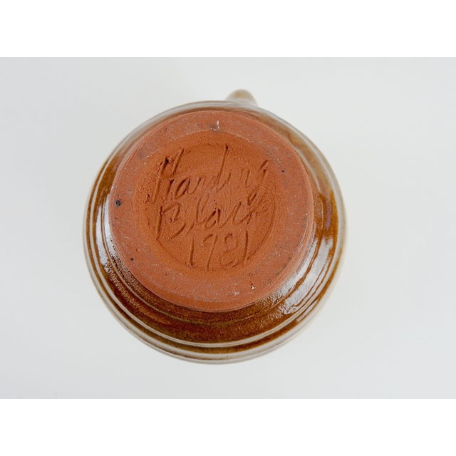 Vintage 1981 Harding Black Pottery Pitcher Chairish