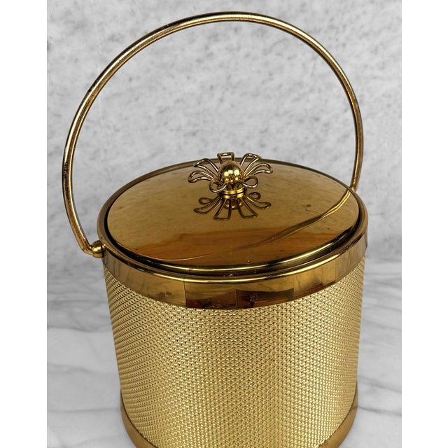 Mid-Century Hollywood Regency Brass Ice Bucket For Sale - Image 6 of 12
