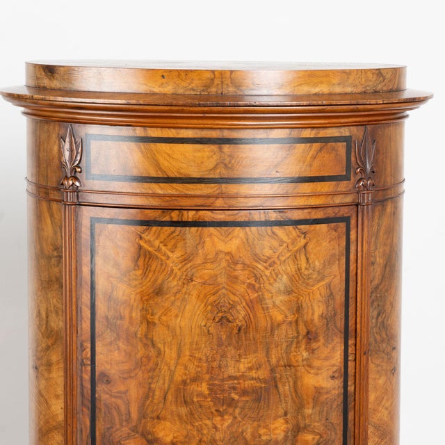 19th Century Danish Mahogany Veneer Column Cabinet With Single Door For Sale - Image 6 of 13