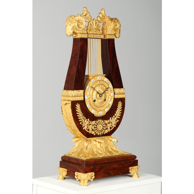 Antique Lyre Mantel Clock, 1825 For Sale - Image 16 of 16