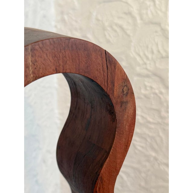 Brown Vintage Curved Bentwood Single Bottle Wine Rack For Sale - Image 8 of 9