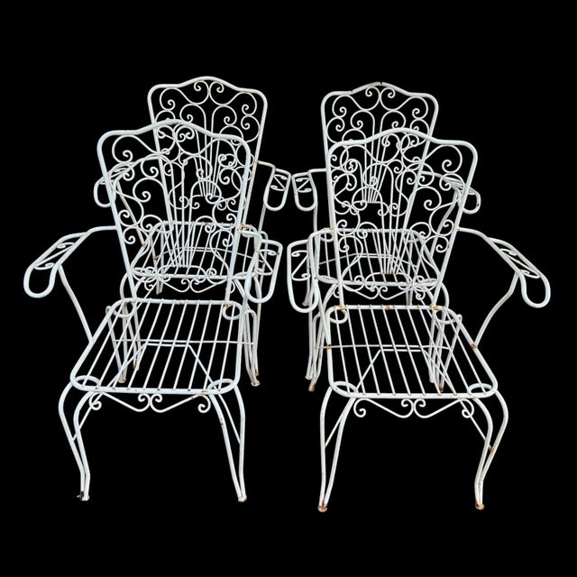 Provencal Wrought Iron Armchairs, 1960s, Set of 4 For Sale - Image 12 of 14