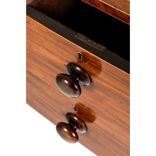 Wood Sheraton Revival Bowfront Serving Table For Sale - Image 7 of 12