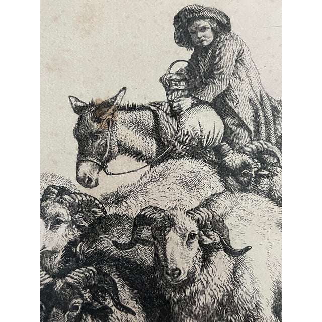 Antique Italian Pastoral Scenes 1762-1763 by Francesco Londonio, Milan, Italy Set of Six Giltwood Framed, 12 Original Period Prints For Sale - Image 13 of 18