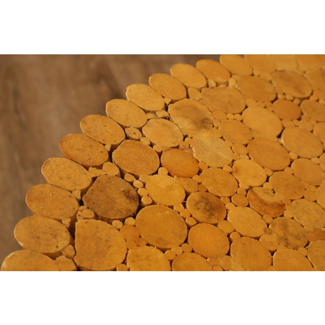 Yellow Vintage Pair of Wheat Sheaf End Tables For Sale - Image 8 of 18