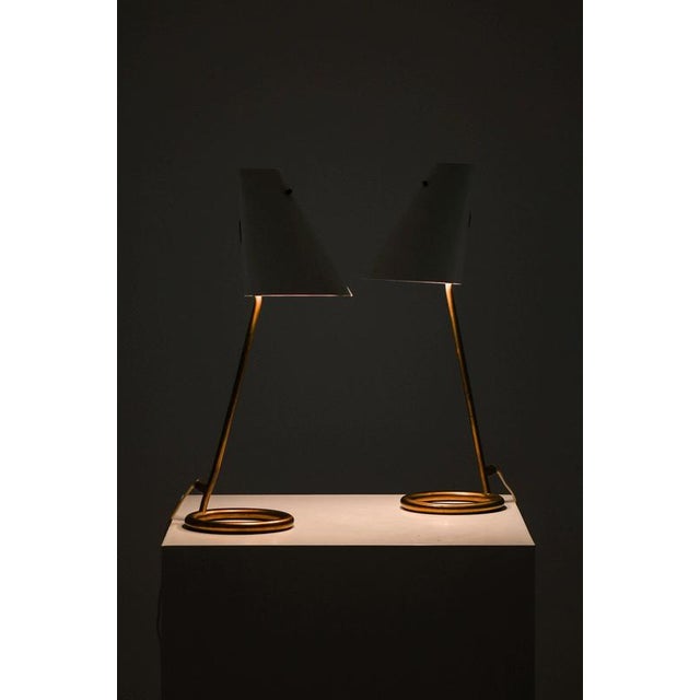 Table Lamps in Brass, Lacquer, and Metal from Hans-Agne Jakobsson, 1950s, Set of 2 For Sale - Image 6 of 9