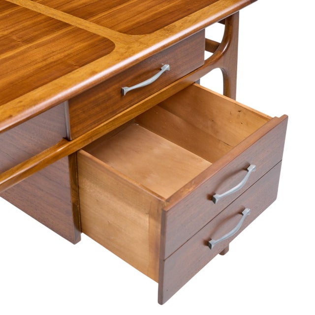 Lane Acclaim Mid Century Walnut Desk For Sale - Image 11 of 12