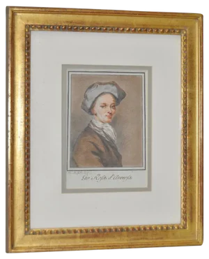 1900s European Watercolor Portrait