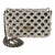 Black Gold Metal Pearl Embellished Mini Flap Bag For Sale