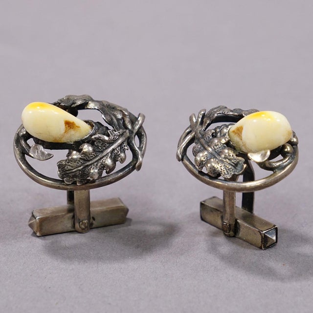 Vintage Bavarian Traditional Costume Jewelry Cufflinks A pair Bavarian cufflinks from the middle of the 20th century. A...