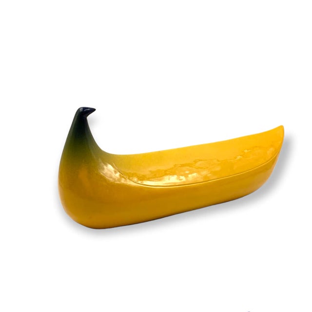 Yellow Banana Ceramic Sculpture, Zanolli Nove Italy, Ca. 1970 For Sale - Image 6 of 13