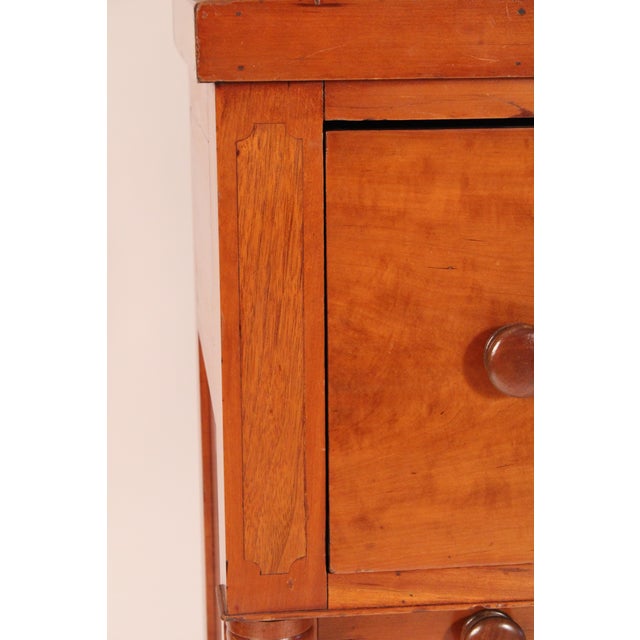 Early 19th Century American Empire Cherry Wood Chest of Drawers For Sale - Image 10 of 13