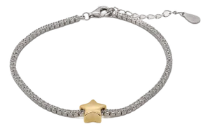Gold Star Diamond Tennis Bracelet