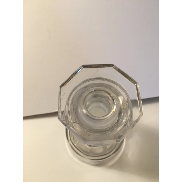 This hand blown glass decanter dates from the 19th century Very good condition Nice detail on the neck Stopper is original...