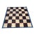 Handmade Reversible Cotton Vegetable Dyed Cream, Brown and Blue Checker Board Area Rug-6'x9' For Sale