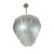 A spectacular Art Deco-inspired ceiling lamp crafted from matte white Murano glass. The piece features a gilded brass...