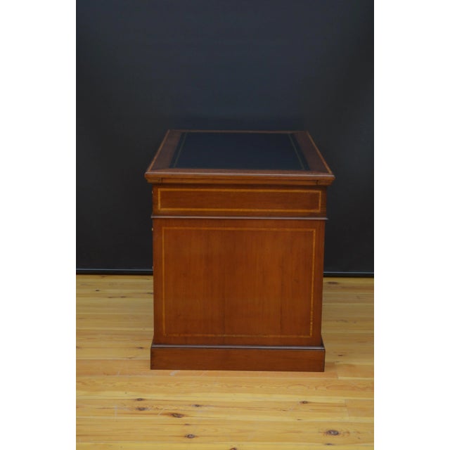 Brown Mahogany Pedestal Desk from Maple & Co For Sale - Image 8 of 13