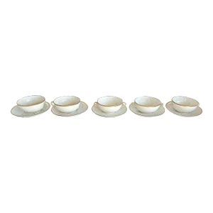 1910s Royal Copenhagen B&g Broth Soup Bowls and Sauces- Set of 6