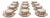 Rose Chintz Pattern Coffee and Tea Service for Twelve People in English Porcelain from Johnson Bros, Set of 12 For Sale