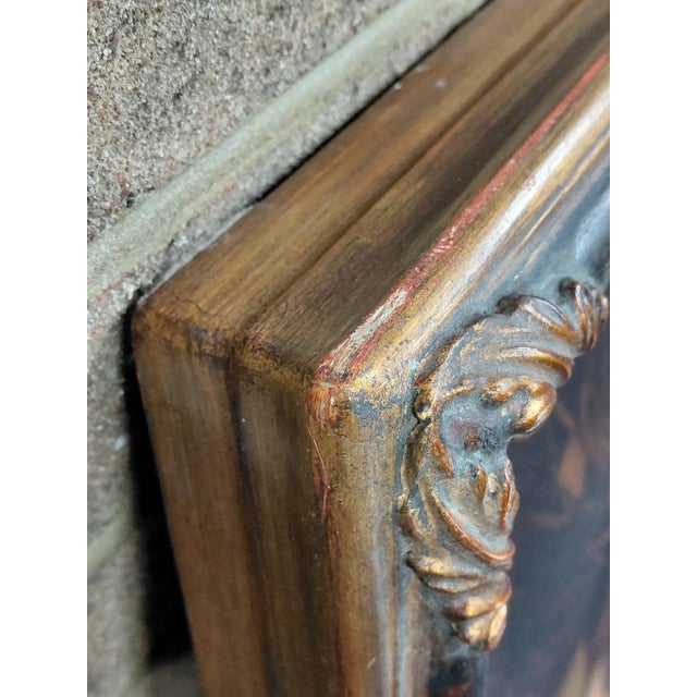 Wood Signed L. Pulet Oil Painting of a Hula Girl After Jeanne-Louise Boni For Sale - Image 7 of 9