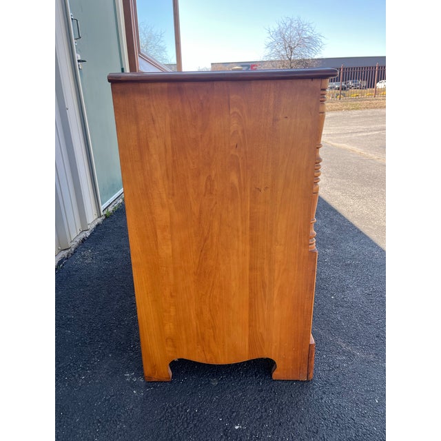 Vintage Ballman Cummings Solid Maple 8-Drawer Dresser With Mirror For Sale - Image 9 of 12